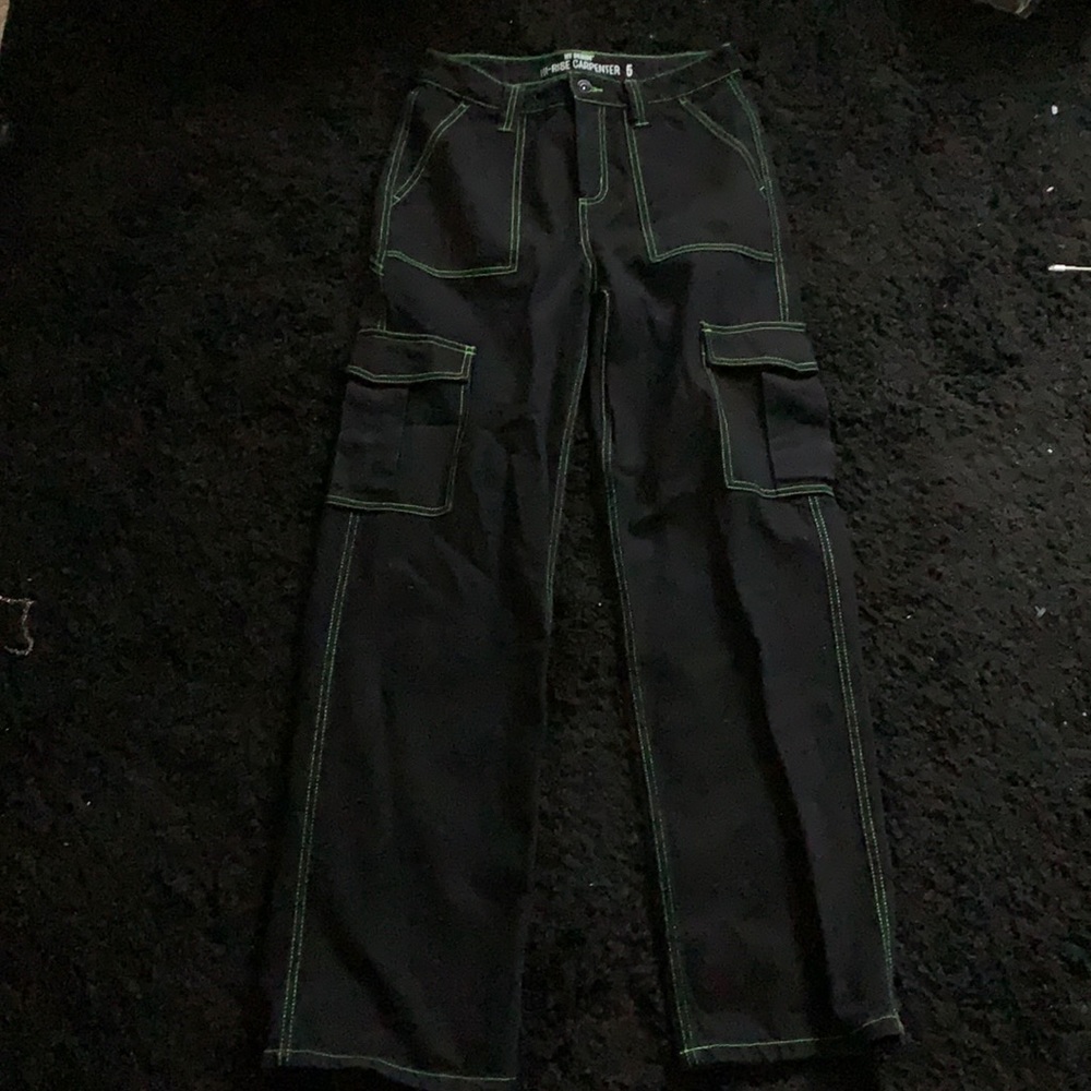 Black cargo jeans.